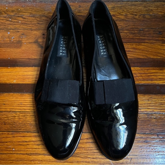 Barneys New York Other - Barney’s New York Tuxedo Slip On Loafer Shoe, Black Patent Leather, Sz 9.5M